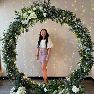 X Light Purple faux velvet mini skirt